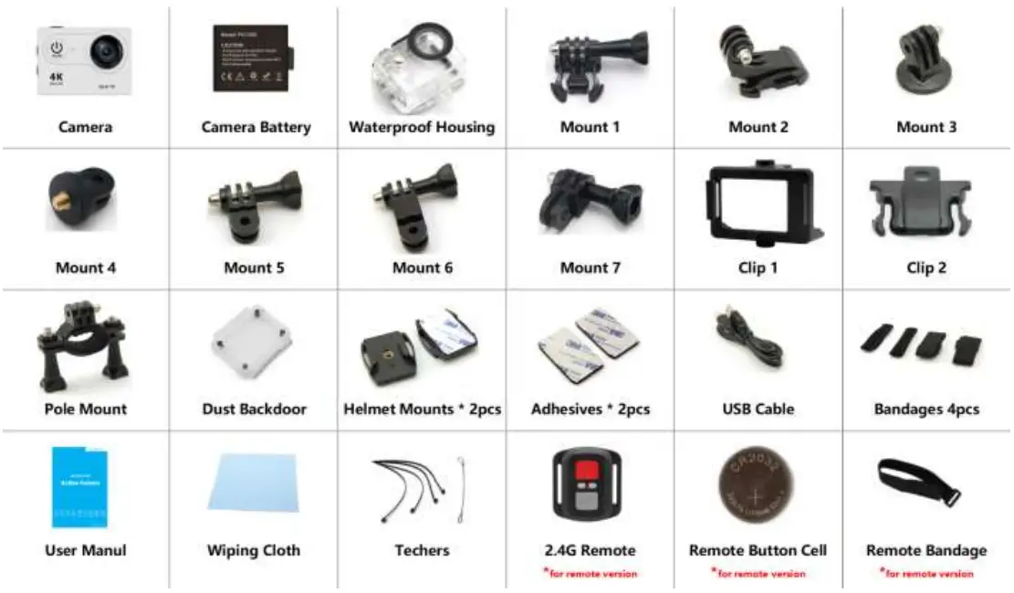 Shenzhen Jinbihu Electronics J7000 4K Ultra HD Action Camera - FIGURE 3