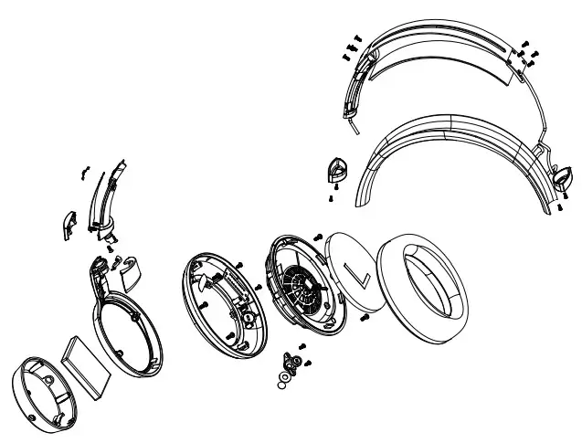 PHILIPS TAH9505 Noise Cancelling Wireless Over Ear - Remove the integrated