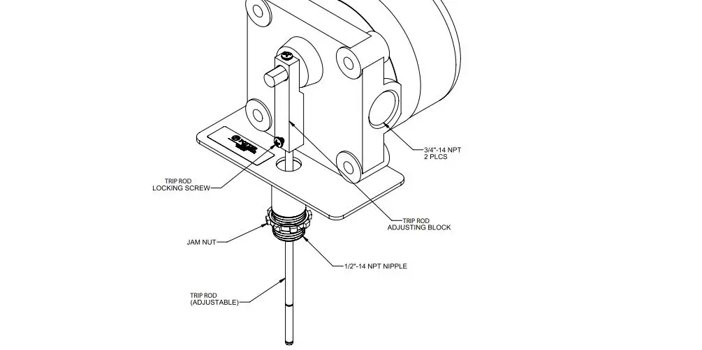 POTTER PIVSU-EX-O Outdoor Explosion Proof Post Indicator and Butterfly Valve Supervisory Switch-FIG10