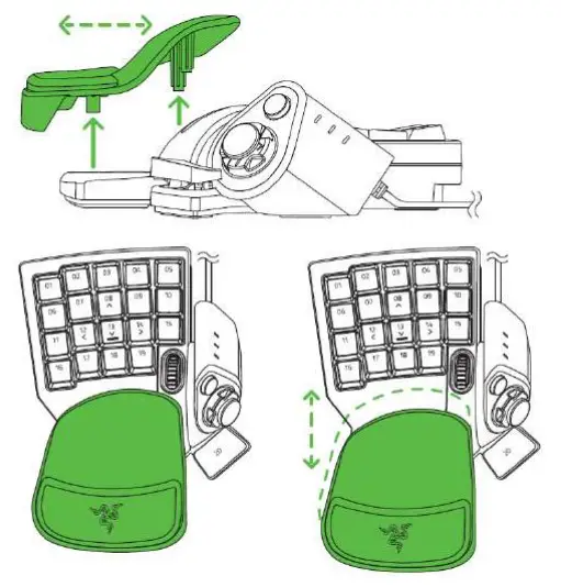 ADJUSTING THE PALM REST