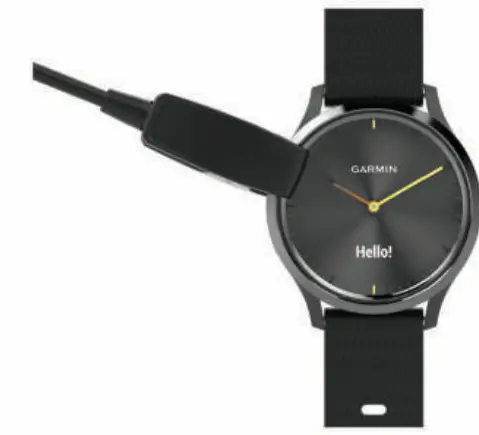 GARMIN VÍVOMOVE HR Rose Gold with White Silicone Band - USB cable