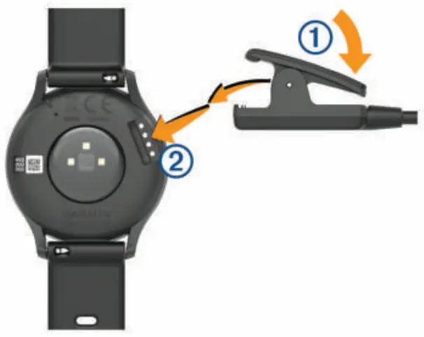 GARMIN VÍVOMOVE HR Rose Gold with White Silicone Band - Using the Device 1