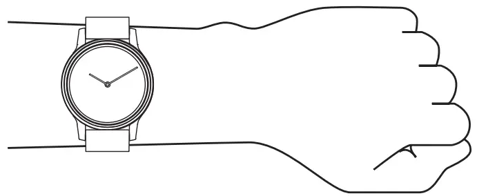 GARMIN VÍVOMOVE HR Rose Gold with White Silicone Band - Wearing