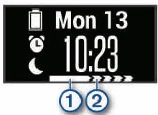 GARMIN VÍVOMOVE HR Rose Gold with White Silicone Band - step goal 1