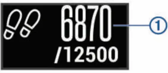 GARMIN VÍVOMOVE HR Rose Gold with White Silicone Band - step goal