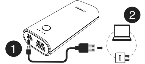 CHARGING YOUR PORTABLE BATTERY