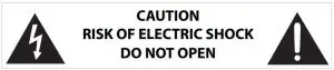 RISK OF ELECTRIC SHOCK