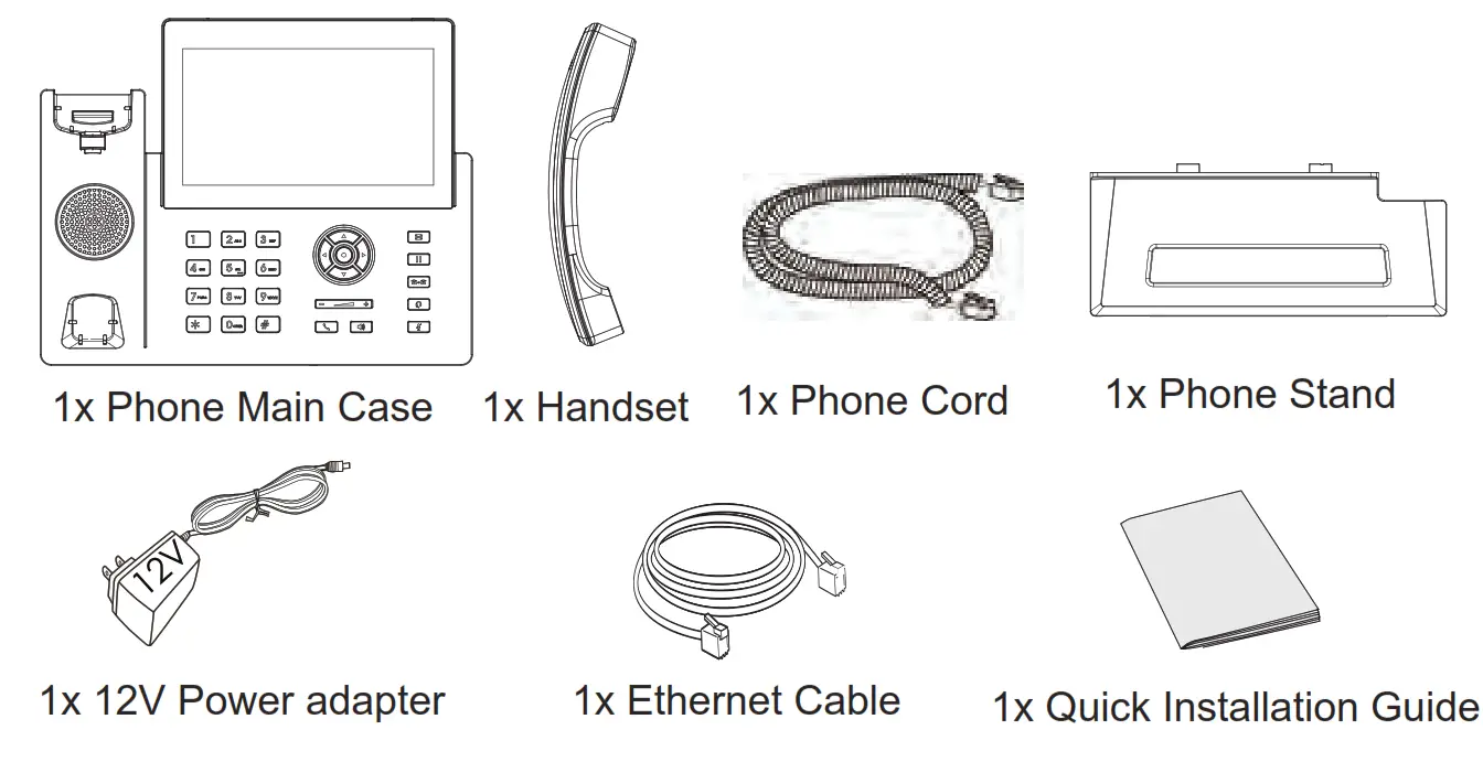GRANDSTREAM GRP2670 IP Phone - package contant