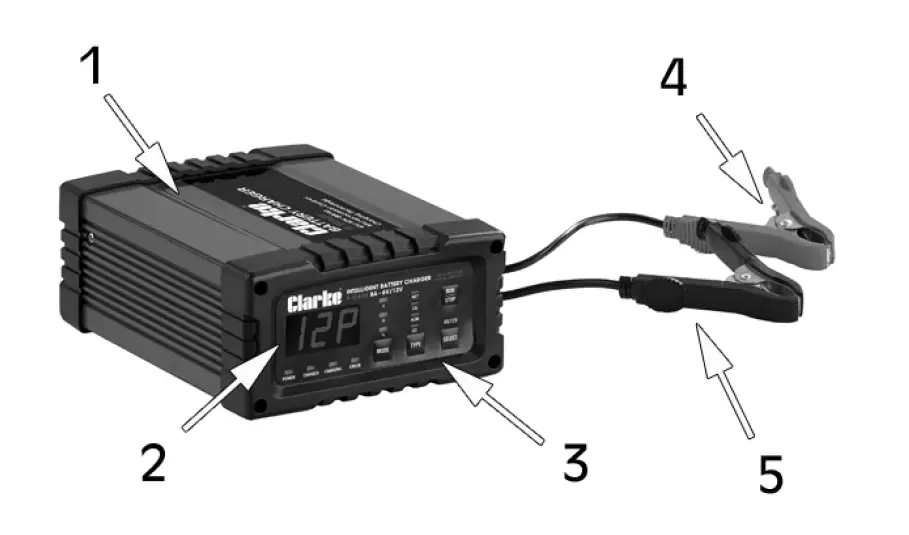 Clarke IBC8 6V 12V Intelligent Battery Charger Starters-2