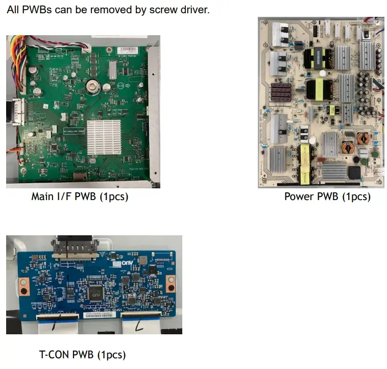 SHARP PN HY501 LCD Monitor- Printed circuit boards
