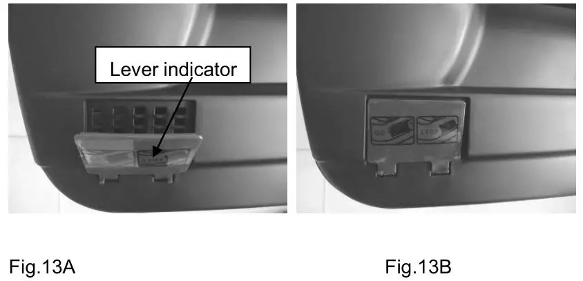 COBRA RM43SP80V Lawn Mower - Fig.13A Fig.13B