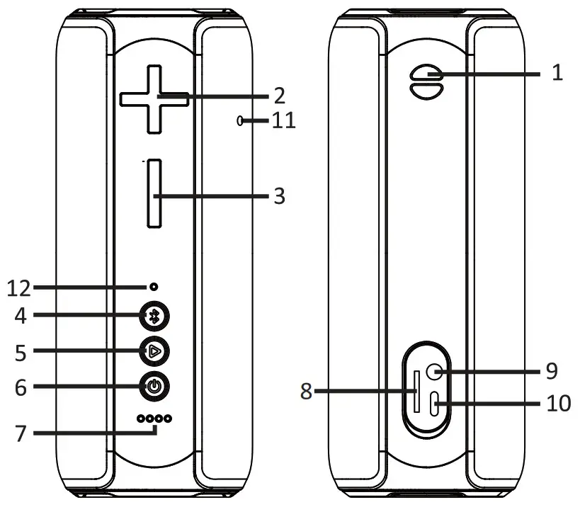 Doosongift DSB BTS370B Outdoor Wireless Speaker - vliom
