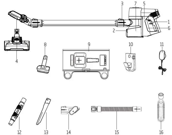 beko VRT 82821 BV Cordless Stick Vacuum Cleaner fig1