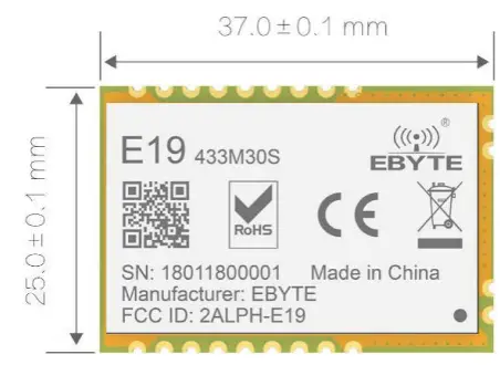 EBYTE E19 433M30S SX1278 433MHz 1W SMD Wireless Module