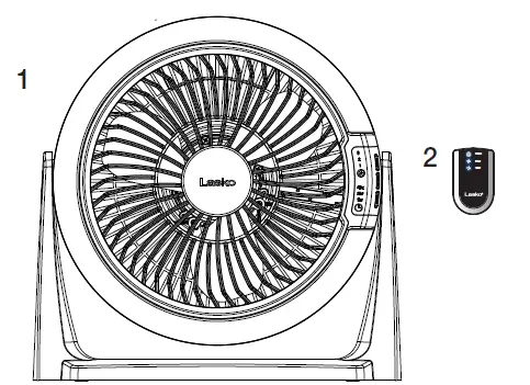 Lasko A10802M Air Flexor Floor Fan Instruction 2
