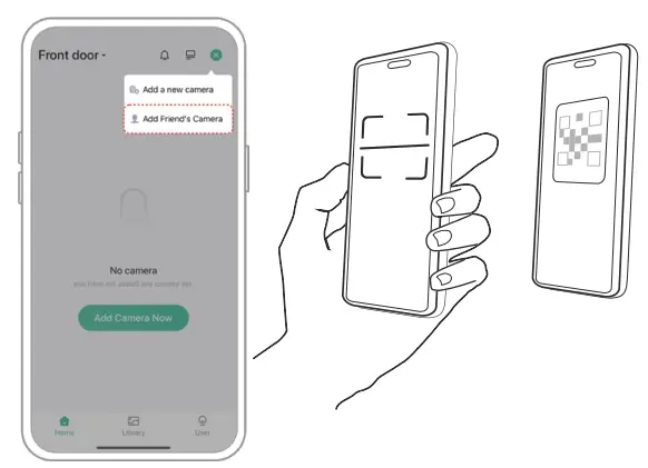 sv3c CQ1-CG522 Wireless Battery Camera Instruction Manual - Steps for Shared User