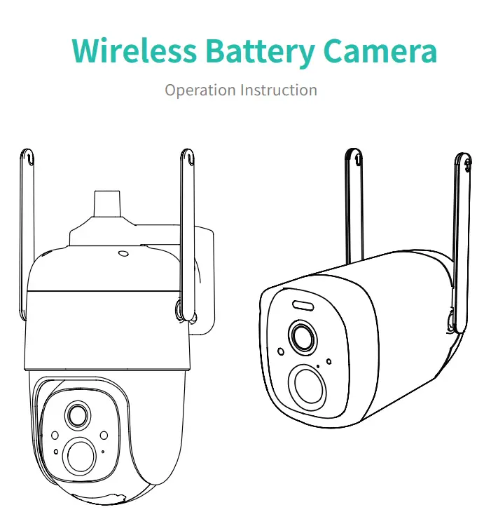 sv3c CQ1-CG522 Wireless Battery Camera Instruction Manual