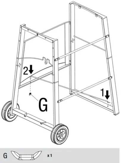 BlueRhino WM16 GBC1408WDC Outdoor LP Gas Barbecue Grill - Frame