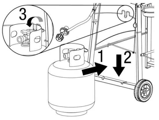 BlueRhino WM16 GBC1408WDC Outdoor LP Gas Barbecue Grill - Gas Tank