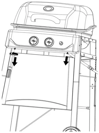 BlueRhino WM16 GBC1408WDC Outdoor LP Gas Barbecue Grill - Loosen Screws