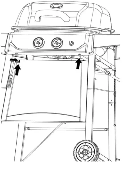 BlueRhino WM16 GBC1408WDC Outdoor LP Gas Barbecue Grill - Tighten Screws