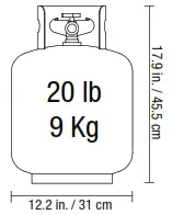BlueRhino WM16 GBC1408WDC Outdoor LP Gas Barbecue Grill - disconnected