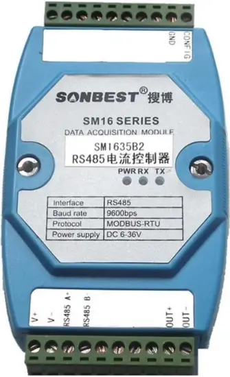 SONBEST SM1635B2 RS485 Current Loop 4-20ma Output Controller