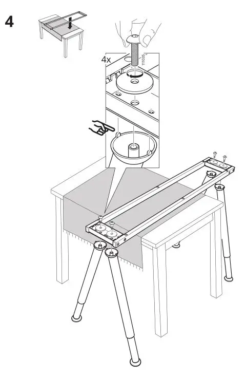 IKEA ThygeDesk White Silver - Installation 3