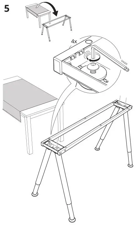 IKEA ThygeDesk White Silver - Installation 4