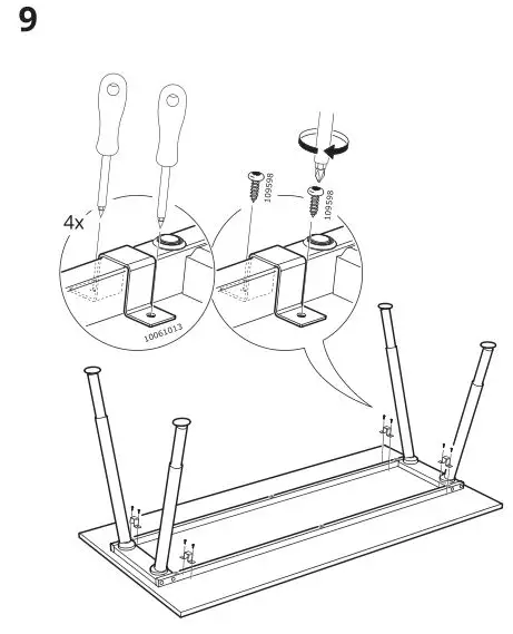 IKEA ThygeDesk White Silver - Installation 7