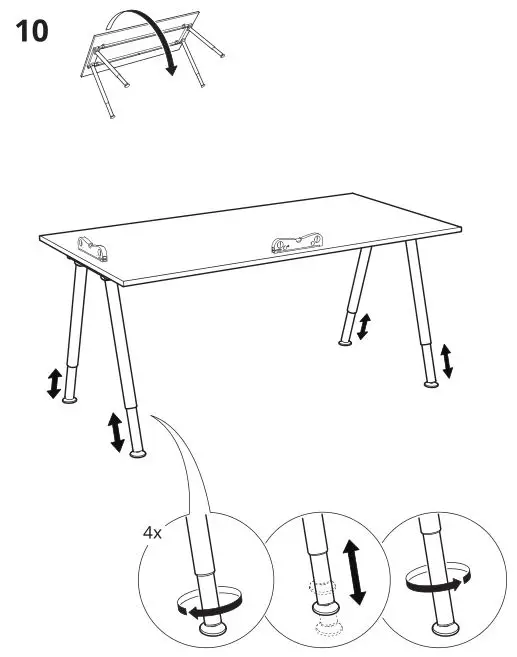 IKEA ThygeDesk White Silver - Installation 8