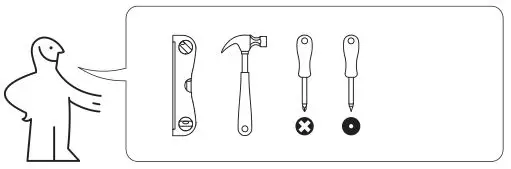 IKEA ThygeDesk White Silver - Required Tools