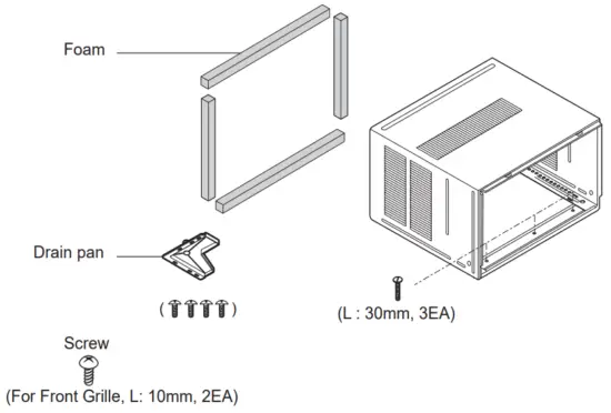 LG W121CE SL0 Window Air Conditioner - Fig 2