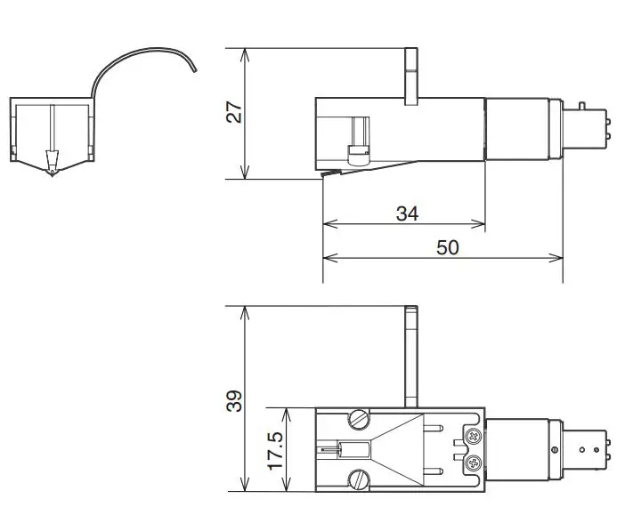 DENON DL-A110 Phono Cartridge Owner’s Manual - Overall dimensions