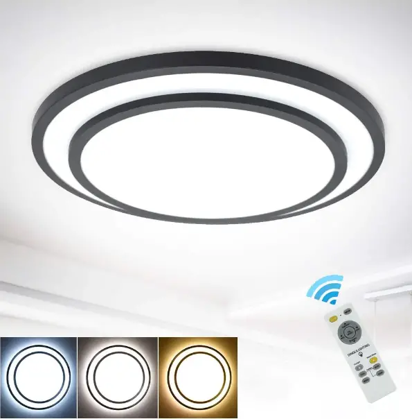 DEPULEY WSCL04-48C-B 48W Dimmable Led Flush Mount Ceiling Light