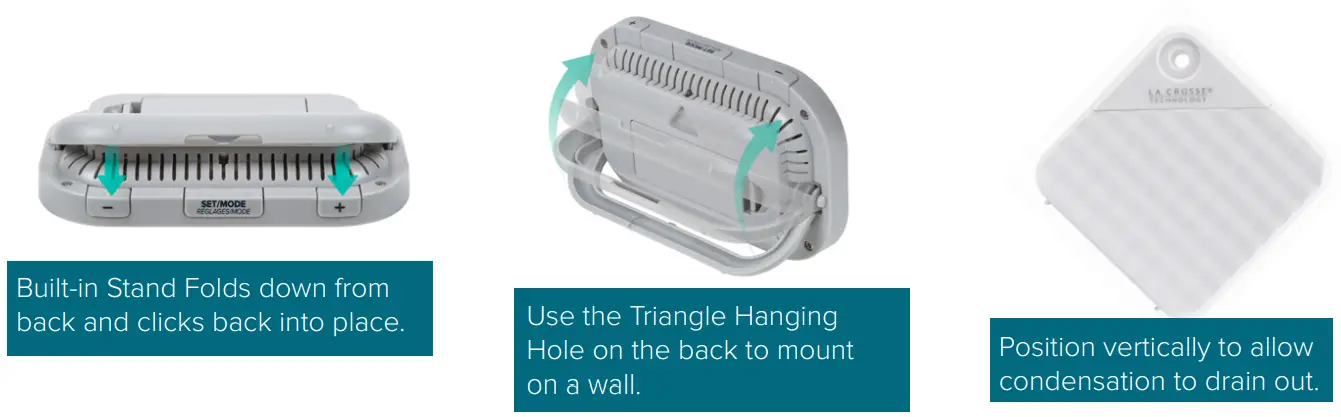 LA CROSSE TECHNOLOGY CA308148 Wireless Temperature and Humidity Station - Sensor