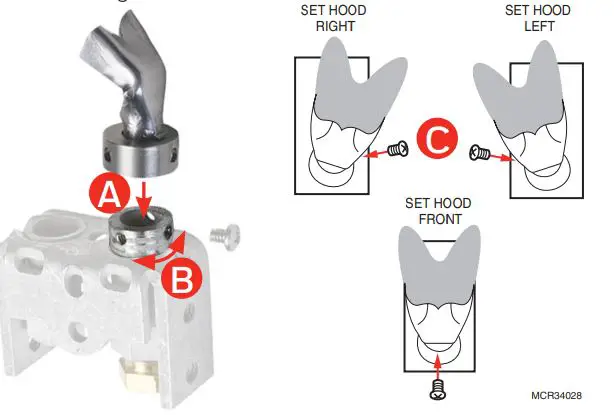 Honeywell Q314U Universal Pilot Burner Installation Guide - Set the Hood
