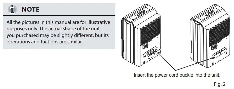 TOSHIBA Dehumidifier User Manual - Figure 2