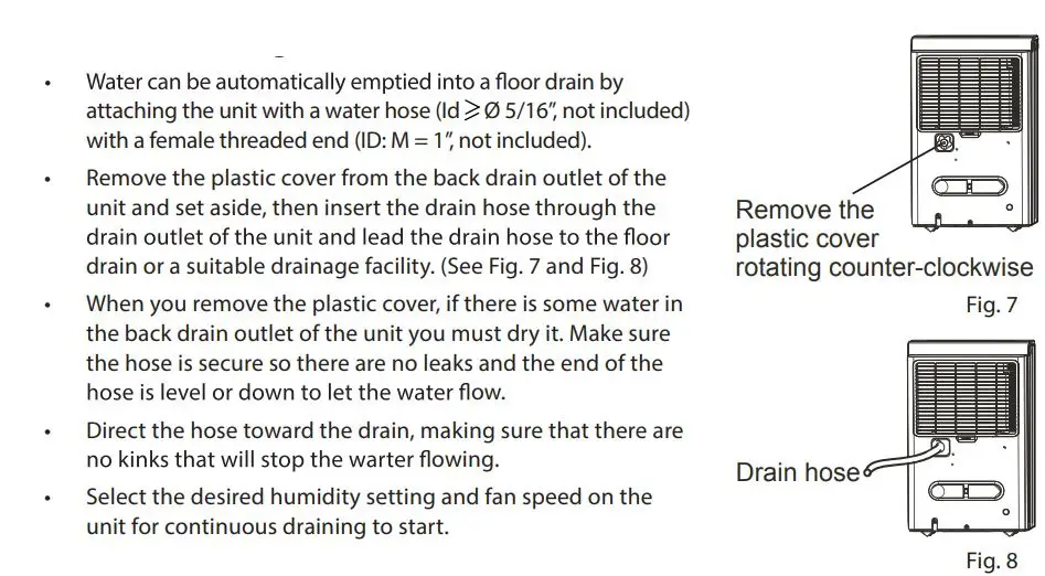 TOSHIBA Dehumidifier User Manual - Figure 7,8