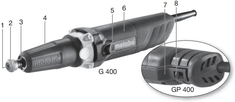 metabo G 400 GP 400 Die Grinder A01