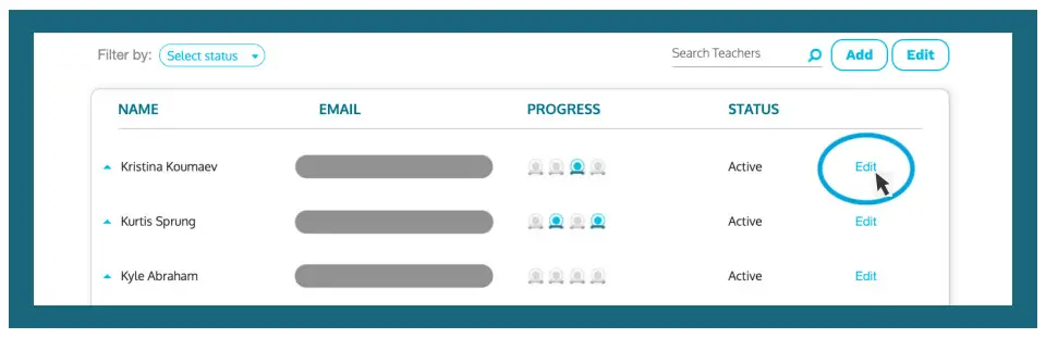 CLI Teacher Account Management - Find the teache