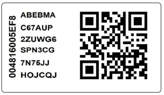 label with QR code