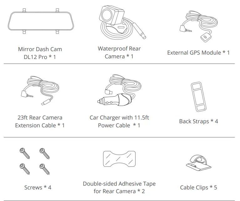 Kingslim DL12 Pro 4K Mirror Dash Cam-1