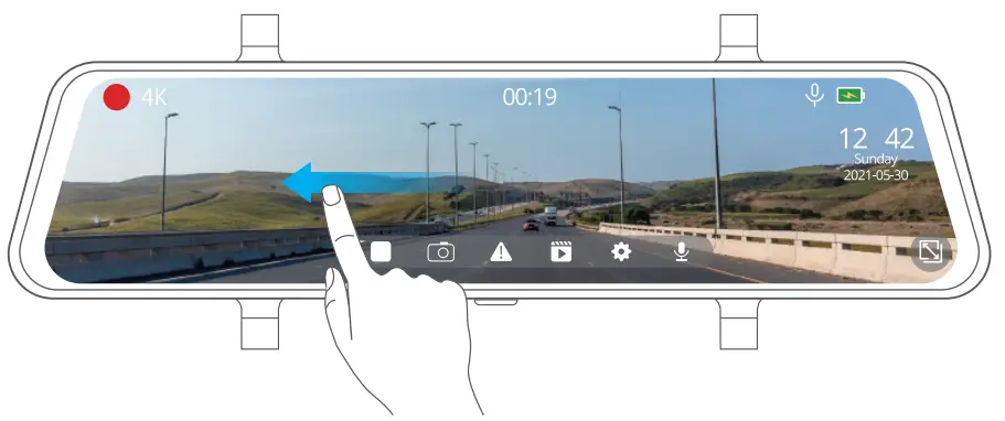 Kingslim DL12 Pro 4K Mirror Dash Cam-17