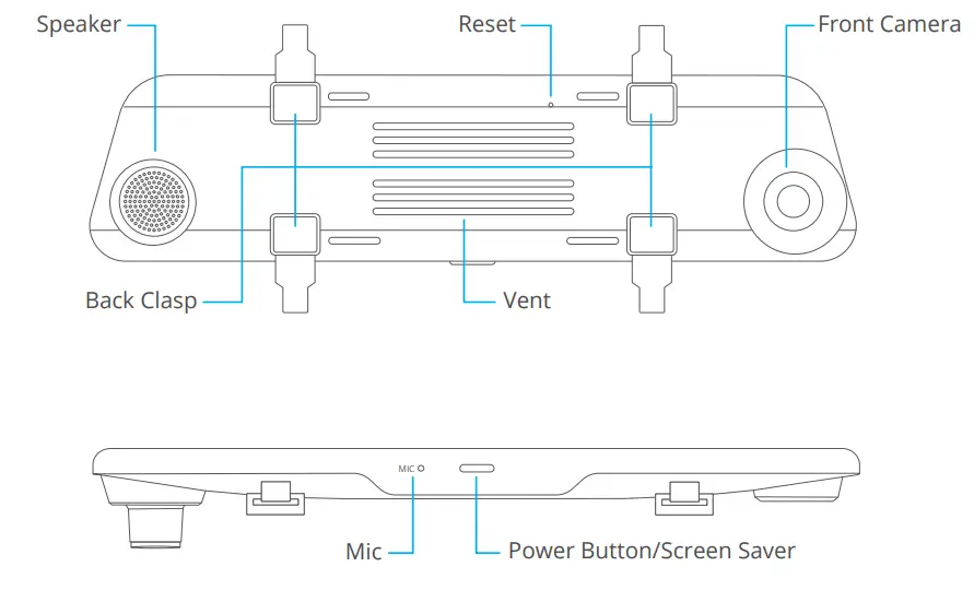 Kingslim DL12 Pro 4K Mirror Dash Cam-4