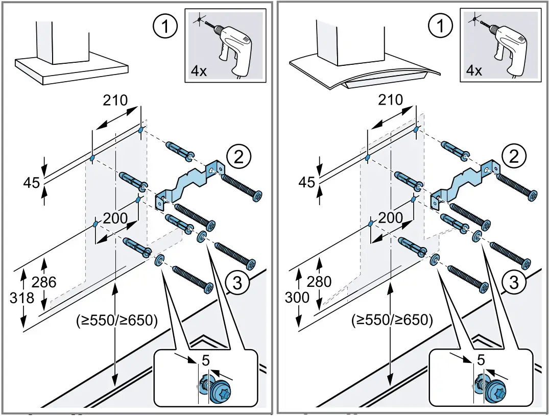 SIEMENS LC97QFM50B Stainless Steel Wall-Mounted Rangehood - Figure 13