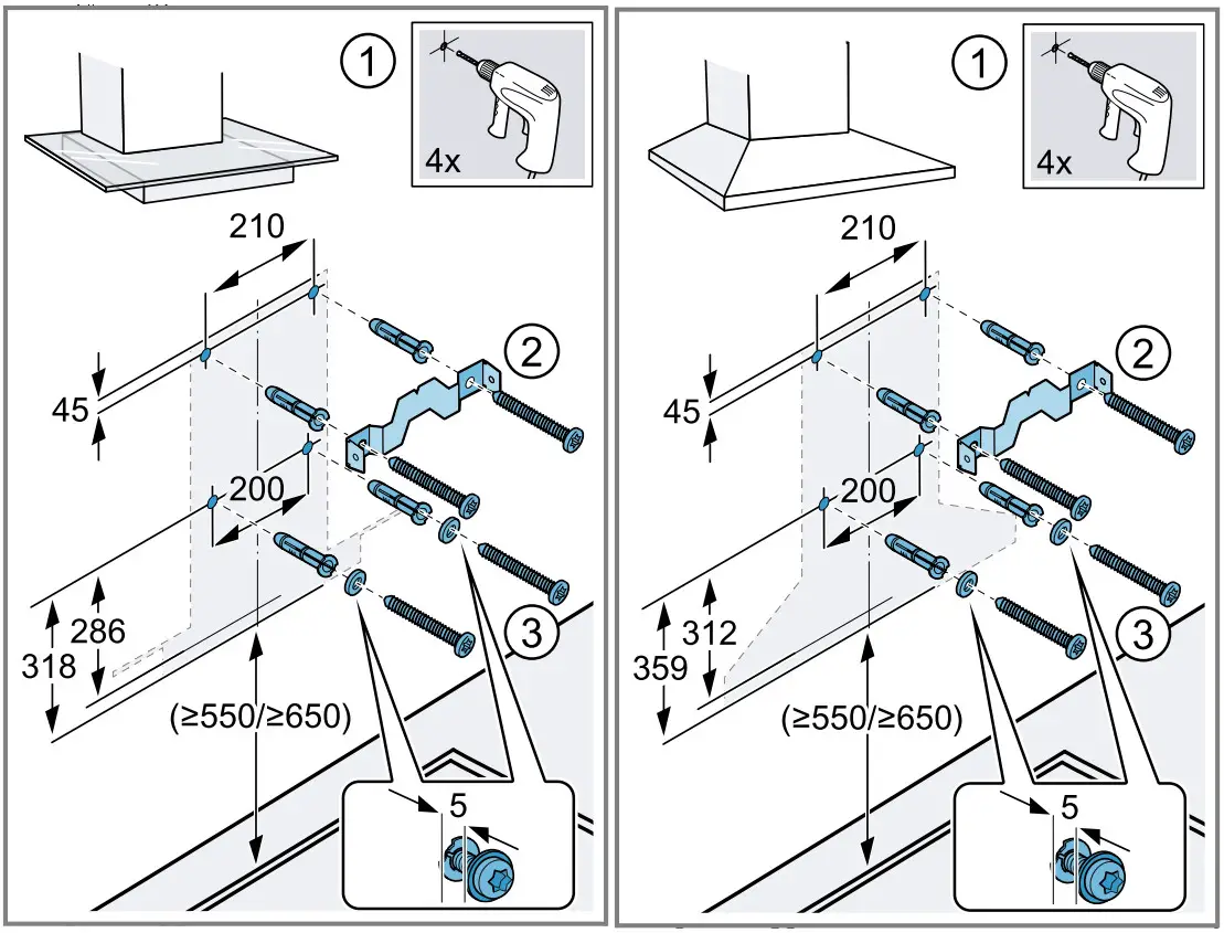 SIEMENS LC97QFM50B Stainless Steel Wall-Mounted Rangehood - Figure 14
