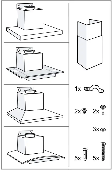 SIEMENS LC97QFM50B Stainless Steel Wall-Mounted Rangehood - Figure 8