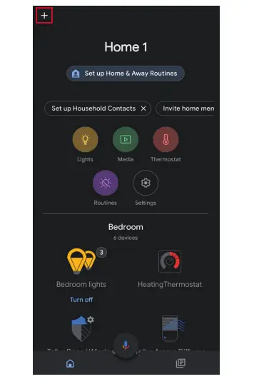 Link account in Home Control Figure 1