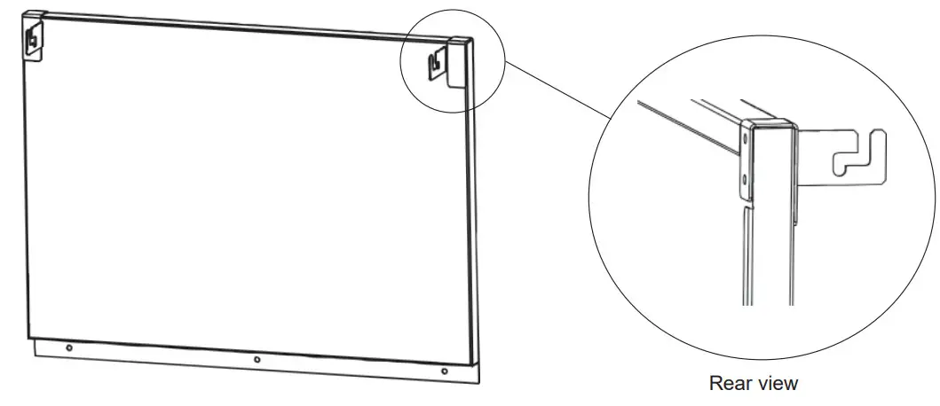 KitchenAid W10225948 Backsplash with shelf - Rear view